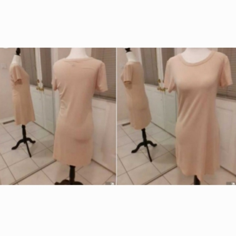 4/$40 Light Peach T-shirt Dress - Size Medium